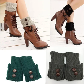 1 Pár Žien Háčkovanie Boot Putá Zrastov Mulčovače Boot Ponožky Zimné Leg Warmers Calcetines Mujer