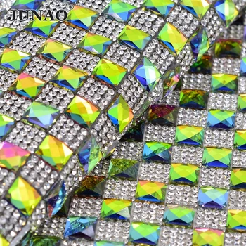 10 mm Rainbow Crystal Drahokamu Oka Výbava Sklenené Korálky Svadobné Nášivka Crystal Kamienkami Pruhy V Role pre Oblečenie Remeslá