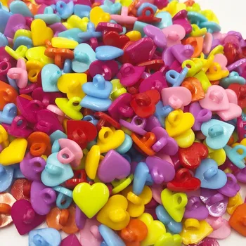 100ks 15mmx14mm veľkoobchod candy farby srdce tlačidlá DIY detské oblečenie, šitie doplnkov PT165