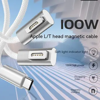 100W Rýchly Prenosný Nabíjací Kábel Kábel pre Macbook Air Pro USBC Typ C na Magnetické Zapojte Adaptér pre Magsaf 1 2
