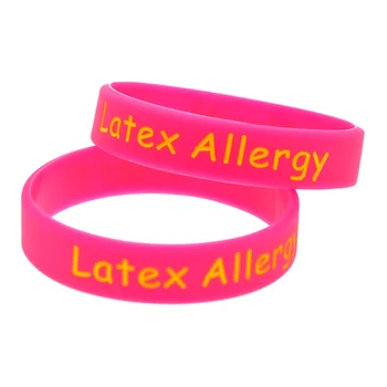 1PC Upozornenie Alergiu na Latex Silikónový Náramok v detskom Veľkosť Candy Farby