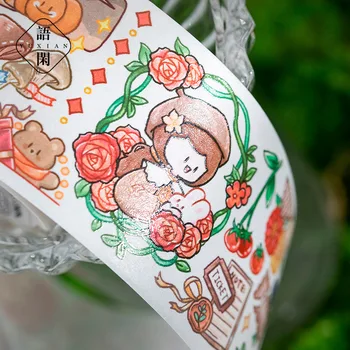 1pcs/1lot Maskovacie Pásky Hua Hua A Guo Sticky Medveď Dekoratívne Samolepiace Scrapbooking DIY Papier Japonský Nálepky