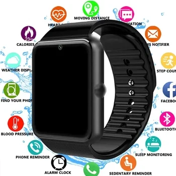 2022 Bluetooth Smart Hodinky GT08 S Kamerou Sim TFCard SmartWatch Fitness Tracker Pre IPhone Android Smartwatch PK DZ09 Hodinky