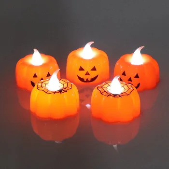 2022 Halloween Led Sviečka Svetlo Lampy Flameless Tekvica Batérie Powered Sviečky Šťastný Holloween Dekorácie, Ozdoby Strany Prospech