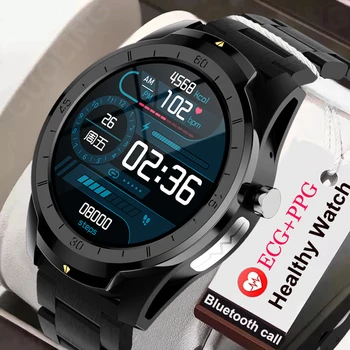 2022 Nové Zdravotné EKG+PPG Smart Hodinky Mužov MP3 Prehrávač Hudby Fitness Tracker Bluetooth Hovor Smartwatch Muž Športové vodotesné hodinky
