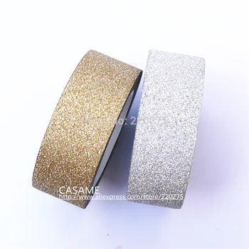 3Mx10 kórejský Štýl totaly gold Glitter Pásku, Papier na Scrapbooking Knihy Dekor Samolepiace Stick Washi zlaté, strieborné pásky