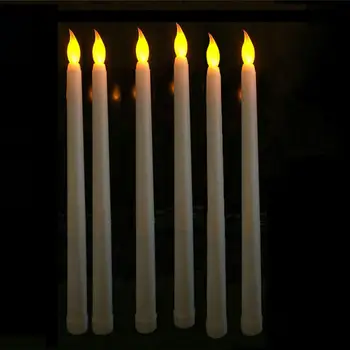 6 Kusov Flameless LED Sviečky Batérie Prevádzkované na Halloween Party Tabuľka