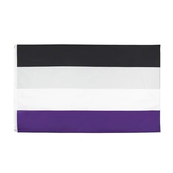 60X90/90X150CM LGBTQIA Ace Spoločenstva Nonsexuality Asexuality Asexual Pride Vlajka