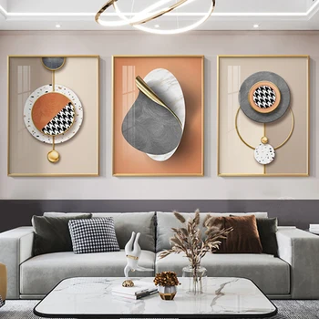 Abstraktné Geometrické Plátno Maľovaní Plagátov a Vytlačí Moderný Minimalistický Wall Art Domáce Dekorácie Obrázok pre Obývacia Izba, Spálňa