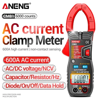 ANENG CM80/CM81 Profesionálne NCV Digitálne Ammeter Kliešte Multimeter Ohm Tester Ampérometrickými Svorka s Vysokou Presnosťou Smart Meter Nástroj