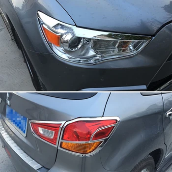 Auto Styling ABS Chrome Predné+Zadné predné svetlo na Čítanie Kryt Výbava pre Mitsubishi ASX 2011-2019 Auto Príslušenstvo