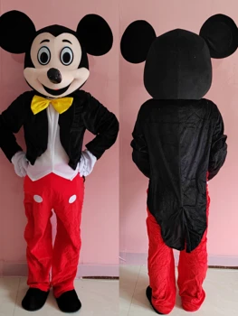 Disney Realistické Mickey Mouse Kreslená Postavička Maskot Kostým Pre Dospelých Chôdza Zobraziť Kostým Reklamné Podujatia, Party Darček Prekvapenie