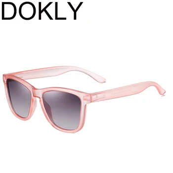 Dokly Značky Cool Fashion Ženy Ružová Rám Námestie Polarizované slnečné Okuliare Mužov a Žien okuliare Oculos De Sol UV400