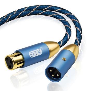 EMK 3-Pin XLR Káblom Vyvážené Viesť Mikrofón Audio Kábel 3 pin Stereo Samec Samica Konektor pre Zosilňovač Mixér Ettector Ekvalizér