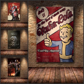 Fallout 3 4 Hra Plagát na Stenu Umelecké Plátno Plagát A Tlač Plátno Dekoratívny Obraz Pre Spálne Kreslenie základných samolepky na Stenu