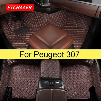 FTCHAAER Auto Podlahové Rohože Pre Peugeot 307 307SW Nohy Coche Príslušenstvo Koberce