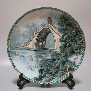 Jade Pás Mosta V Lete Palác Jingdezhen Factory Porcelánové, Keramické Dekoračné Dosky