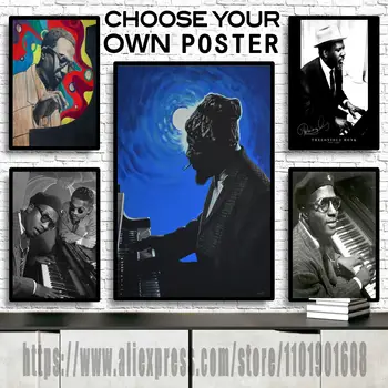 Klasické Thelonious Monk Jazz Singer Plátno Umenie a Wall Art Plagát, Obraz, Tlač Moderné Rodinné spálňa Decor Plagáty