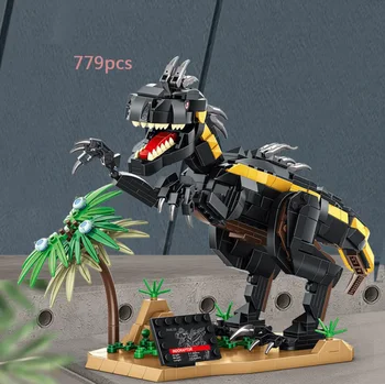 Klasické Tvorivé Jurský dinosaurov moc stavebným Indoraptor model zostaviť tehly zbierku hračiek pre chlapcov darček