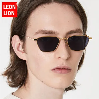 LeonLion 2021 Vintage Nové Slnečné Okuliare Mužov Značky Dizajnér Okuliare Ženy Kolo Luxusné Retro Okuliare Zrkadlo Oculos De Sol Gafas