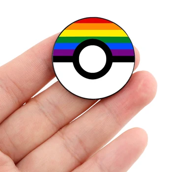 LGBTQ+ Dúhový Pride Pokeballs Pin Vlastné Brošne Tričko Klope učiteľ tote Bag batohy Odznak darček brošne kolíky pre ženy