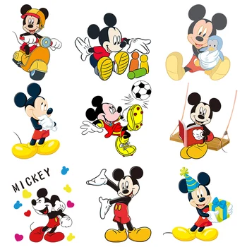 Láska futbal, baseball roztomilý kreslený Disney Mickey Tepla Vinyl Žehlenie Nálepky Dekor Charakter Patch pre Oblečenie žehličky na škvrny