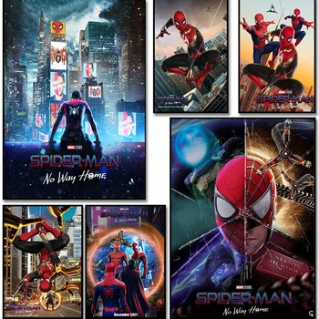 Marvel 2021 Hotest Filmy Spiderman Žiadny Spôsob, Ako Doma, Plátno, Tlač Obrazov Na Stenu Umenie Plagátu Animácie Domova Obrázky Najlepší Darček