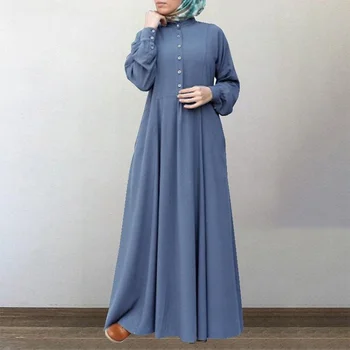 Moslimské Oblečenie Žien, Dlhý Rukáv Abaya Turecko, Dubaj Big Swing Dlhé Šaty, Oblečenie Ramadánu Kaftan Marocký Jilbab Vestido Hidžáb Oblečenie