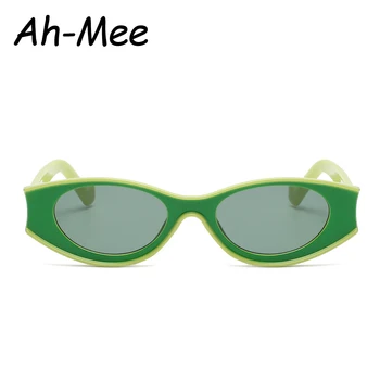 Móda Malé Oválne dámske slnečné Okuliare Značky Vintage Okuliare pánske Slnečné Okuliare Dvojité Zelená Steampunk Námestie Odtiene UV400 Gafas