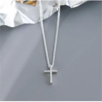 Nový Príchod Jednoduchý Kríž Z.z Dievča Strieborné Pozlátené Šperky, Módne Ženy Clavicle Reťazca Prívesok Náhrdelníky XL006