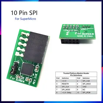 Pre SuperMicro AOM-TPM-9670V 10 Pin SPI TPM 2.0 Modulu Trusted Platform