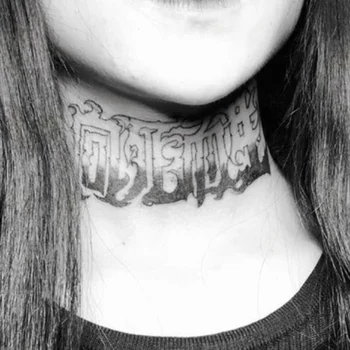 Prežiť Od Smrti Čínsky Chicano Nepremokavé Dočasné Tetovanie Nálepky Falošné Tatto Flash Krku Demon Tetovanie Tela Umenia pre Ženy Muži