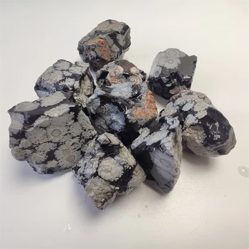 Prírodné Snowflake Obsidian Suroviny, Kameň Drsný Crystal Liečivý Kameň Reiki Liečenie Veľkosť Energie Liečivý Kameň
