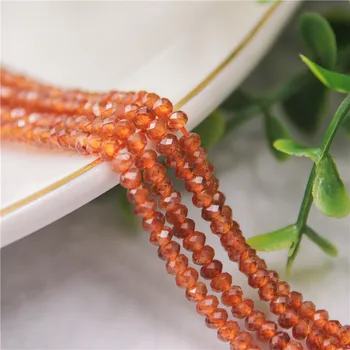 Prírodný Klenot Kameň Orange Granát Voľné Korálky Strand Tvárou Abacus 2x3mm Materiál Na Výrobu Šperkov Náhrdelník Náramok