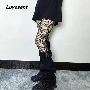 Punk Gotická Čierna Dievča Leg Warmer Gotický Jk Lady Čerpať reťazec Nohy Zahŕňa Ninja Harajuku Leg Warmers Japonský Dlho Servítky Ponožky 