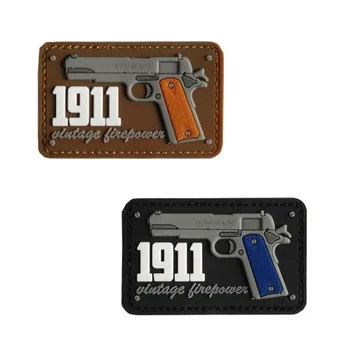 PVC 1911 Pištole Fire Magic Háčika a Slučky Škvrny Zbraň Armády Taktických Vojenských Tesnenie Batoh Osobné Gumy Vonkajšie Nálepky