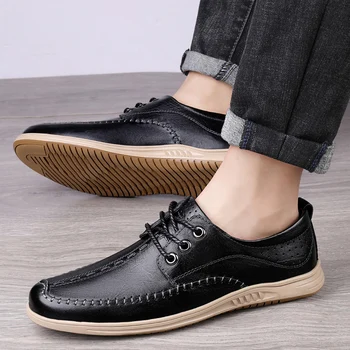 pánske formálne topánky šnurovacie oixfords módne pohodlné Muži šaty topánky pánske členkové topánky čierne hnedé topánky pre mužov obuv