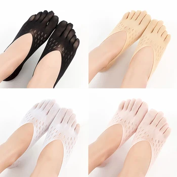 Päť Prstov Ponožky Nízky Rez Papuče Prst Ponožka Neviditeľné Ponožky Neviditeľné Ortopedické Kompresie Ženy Mäkké Päť-prsty Čln