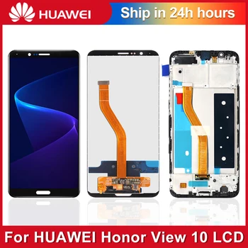 Pôvodný Pre Huawei Honor Zobraziť 10 BKL-L09 / Česť V10 BKL-AL00 BKL-AL20 LCD Displej Dotykový Displej Digitalizátorom. S montážou Rámu