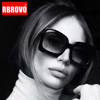 RBROVO 2021 Nadrozmerné Okuliare Ženy Retro Slnečné Okuliare pre Ženy/Mužov Luxusné slnečné Okuliare Ženy Zrkadlo Oculos De Sol Feminino