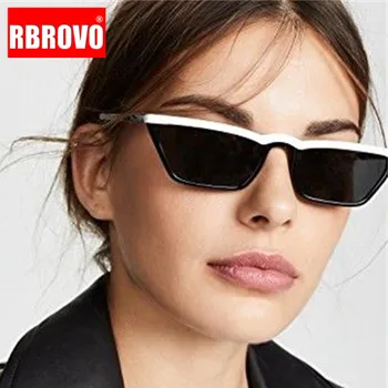 RBROVO Cat Eye Retro slnečné Okuliare Ženy, Luxusné Slnečné Okuliare pre Ženy/Mužov Retro slnečné Okuliare Ženy Malé Oculos De Sol Feminino