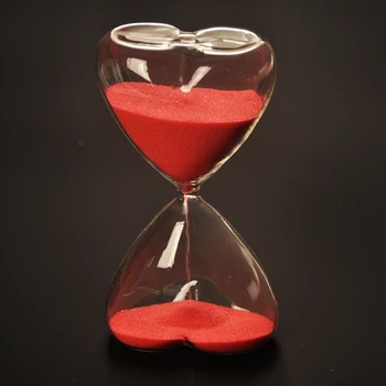 Reloj de arena sk forma de amor, calculadora de 15 minutos, regalo creativo para novia