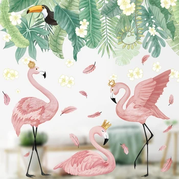 Romantický Flamingo Kráľovná Samolepky Na Stenu Domova Obývacej Izby, Spálne Dekorácie Dievčat Umenie, Nástenné Maľby Dosky Vinylové Nálepky