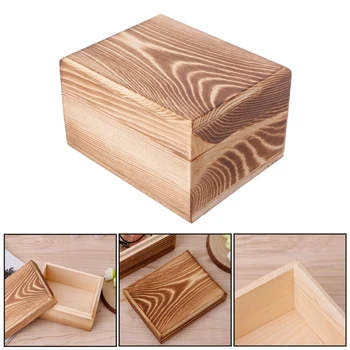 Ručne vyrábané Drevené krabičky S Vekom Skladovanie Prípade Remesiel Drobnosti Organizátor 2 Veľkostiach B03E