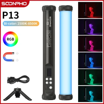 soonpho P13 Nabíjateľná LED Svetlo Handheld Video Fotografovanie Stick Kreatívne Video Vyplniť Sutefoto Led Svetlo Stick