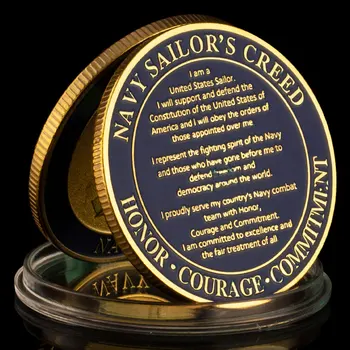 Spojené Štáty Americké Námorníctvo Výzvou Mince Navy Námorníci Creed Pamätné Mince