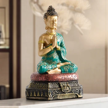 Sôch budhu v Thajsku pre Záhradné office home Decor Stôl ornament fengshui hinduistickej sediaci Buddha figúrka Dekorácie