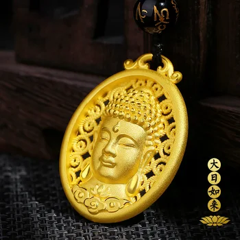 Thajský Retro Pozlátené Buddha Prívesok Náhrdelník Mužov a Žien, Náboženská Viera Šťastie, Šperky, Doplnky Tathagátu Prívesok
