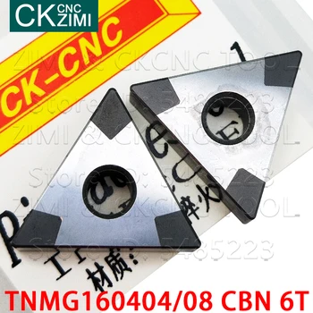 TNMG160404 CBN TNMG160408 CBN 6T nitrid Bóru sústruženie vložky Karbidu Rezné nástroje kovov CNC sústružnícke nástroje TNMG 1604 pre oceľ