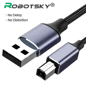 USB 2.0 kábla k Tlačiarni za Kábel 1m USB A USB B Kábel Tlačiarne Pletená Tlačiareň, Skener Kábel Pre Epson HP, Canon, Brother, Tlačiareň USB Kábel